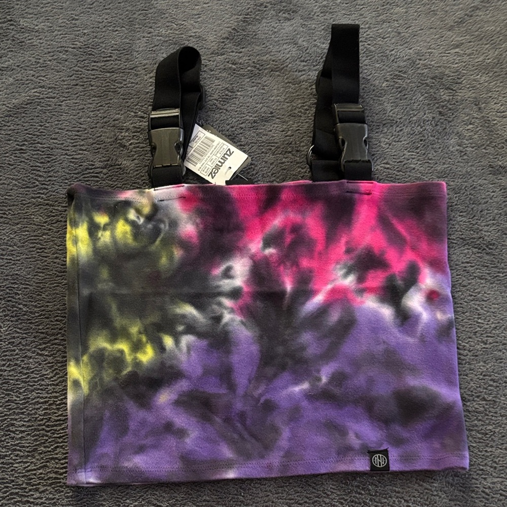 Vibrant Tie-Dye crop top with Adjustable Straps